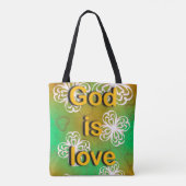 God is liefde tote bag (Achterkant)