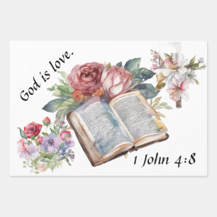 God is liefde - Troostend ontwerp Inpakpapier Vel