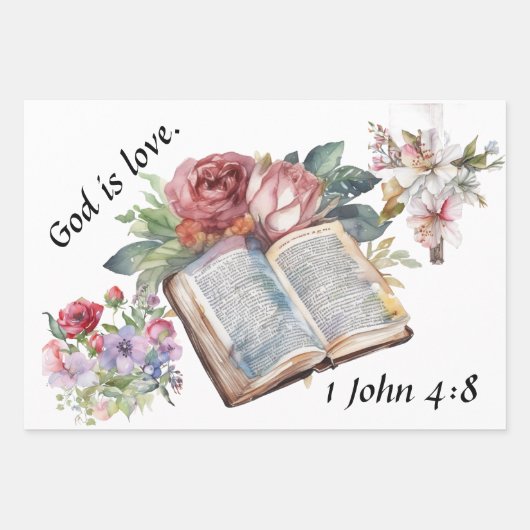 God is liefde - Troostend ontwerp Inpakpapier Vel (Voorkant)