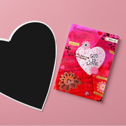 God is liefde Valentijn Feestdagen Kaart