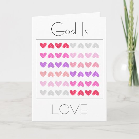 God is Liefde Valentijnsdag Kaart (Voorkant)