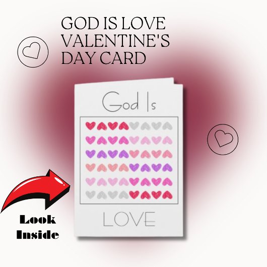 God is Liefde Valentijnsdag Kaart