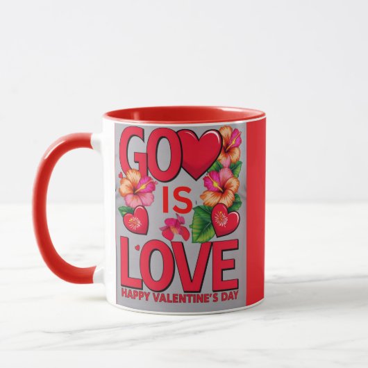 God is liefde valentijnsdag mok (Links)