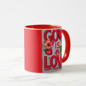 God is liefde valentijnsdag mok (Voorkant rechts)