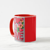 God is liefde valentijnsdag mok (Voorkant links)