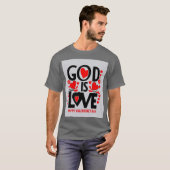 God is liefde Valentijnsdag T-shirt (Voorkant volledig)
