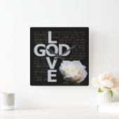 God is liefde vierkante klok (Huis)