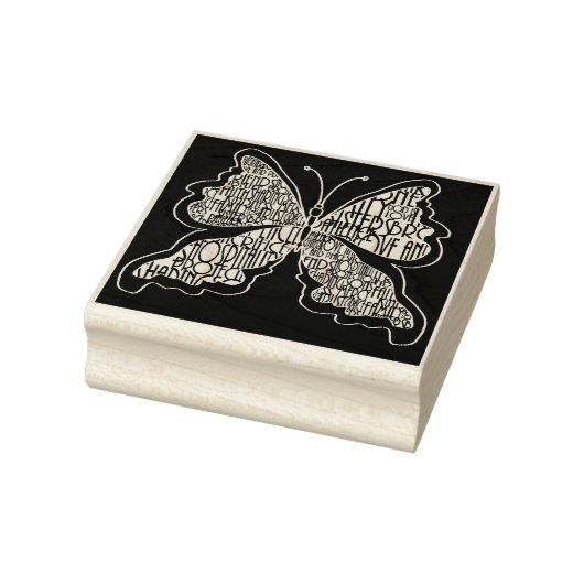 God is Liefde Vlinderstempel Rubberstempel (Stempel)
