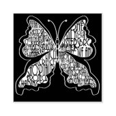 God is Liefde Vlinderstempel Rubberstempel (Afrduk)