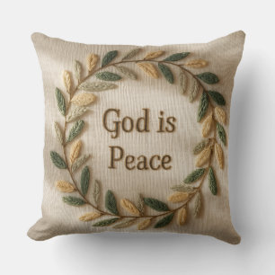 God is Liefde & Vrede Kussen – Christelijke Huisde