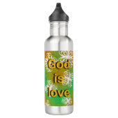 God is liefde waterfles  (Rechts)