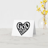 God is liefde zoals Jezus citeert God kunst liefde Kaart (Gele Bloem)