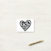 God is liefde zoals Jezus citeert God kunst liefde Post-it® Notes (Op bureau)