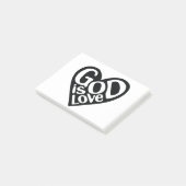 God is liefde zoals Jezus citeert God kunst liefde Post-it® Notes (Schuin)