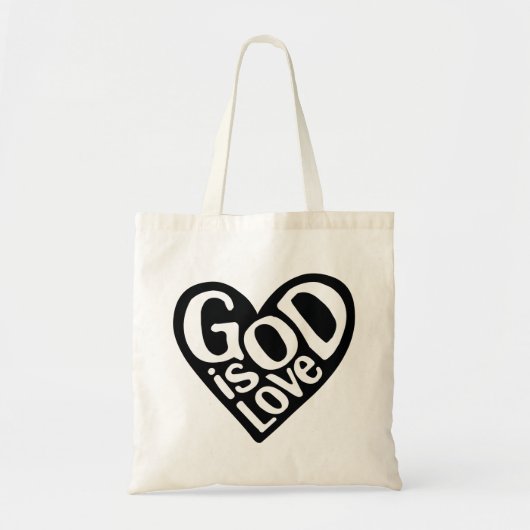 God is liefde zoals Jezus citeert God kunst liefde Tote Bag (Voorkant)