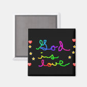 God is liefdesmagneet magneet (Voorkant / Achterkant)