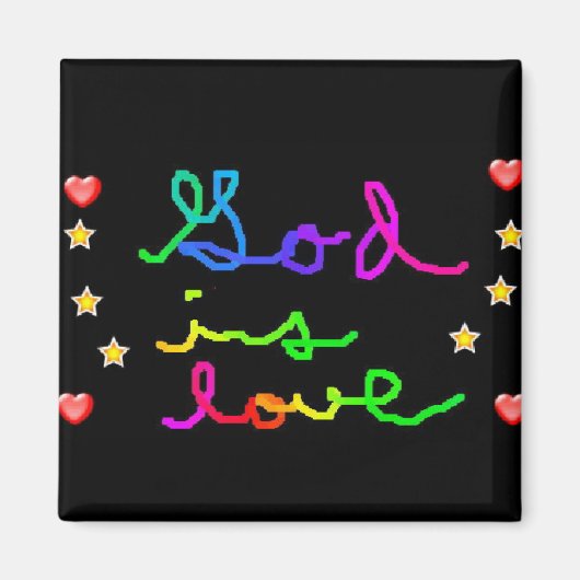 God is liefdesmagneet magneet (Voorkant)