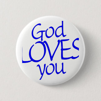 GOD IS LIEFT......... RONDE BUTTON 5,7 CM