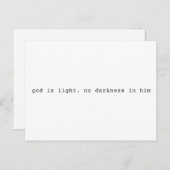God is Light Scripture Postcard Briefkaart (Voorkant / Achterkant)