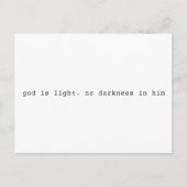 God is Light Scripture Postcard Briefkaart (Voorkant)
