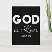 God Is Love 1 John 4_8 Bible Verse Christian Scrip Kaart (Voorkant)