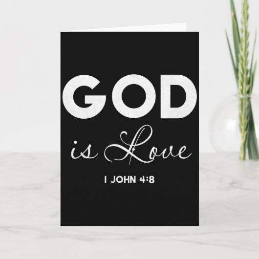 God Is Love 1 John 4_8 Bible Verse Christian Scrip Kaart (Voorkant)