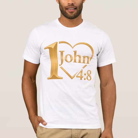 God Is Love – 1 John 4:8 Christian T-Shirt (Voorkant)