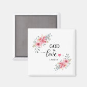 God is love, 1 John 4:8 Magneet (Voorkant / Achterkant)