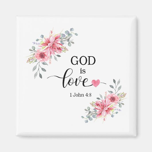 God is love, 1 John 4:8 Magneet (Voorkant)