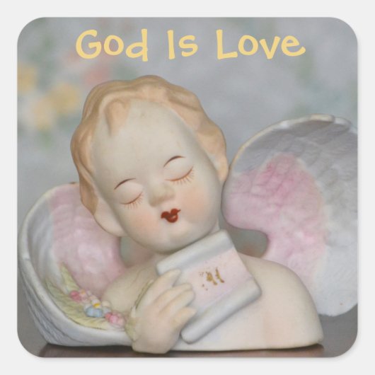 God is Love Angel Sticker (Voorkant)