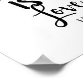 God is Love Bijbel Verse Christelijke Manuscript P Poster (Hoek)