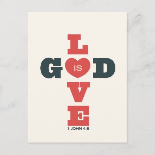 God is Love Briefkaart (Voorkant)