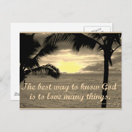 God is Love Briefkaart (Voorkant / Achterkant)