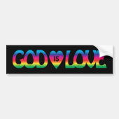 God is Love Bumpersticker (Voorkant)