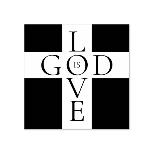 God IS Love Christelijk Cross Rubberstempel (Afrduk)