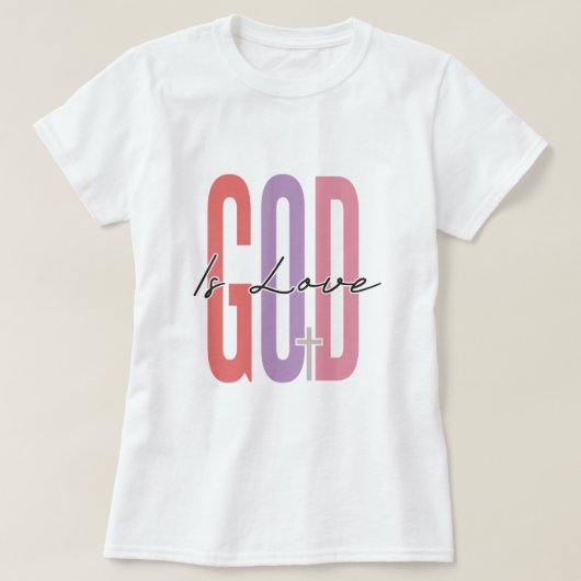 God Is Love Inspirerend T-shirt Design (Design voorkant)