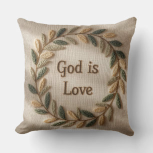 God Is Love Kussen – Christelijke Huisdecoratie
