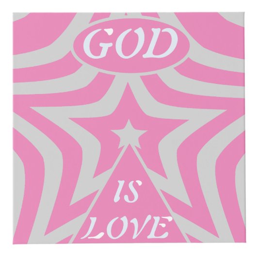 "God Is Love" Pastel Pink Star Personalized Desk  Kubus (Voorkant)