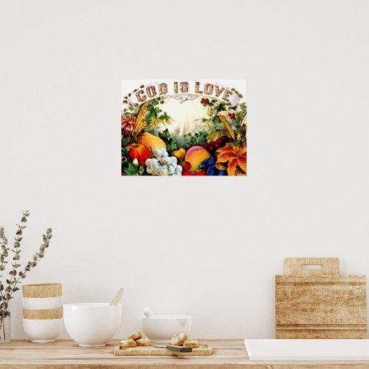 God is Love Poster PRINT (Keuken)