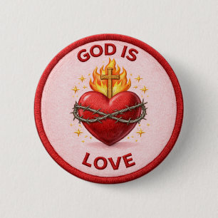 God Is Love Ronde Button 5,7 Cm