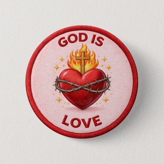 God Is Love Ronde Button 5,7 Cm (Voorkant)