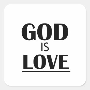 GOD IS Love Vierkante Sticker