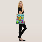 God is Love with Hearts Cross Tote Bag (Op model)