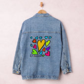 God is Love with Hearts Denim Jacket (Hangar)