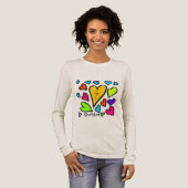 God is Love with Hearts Tri-Blend Shirt (Voorkant)
