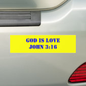 GOD IS LOVEJOHN 3:16 BUMPERSTICKER (Op auto)