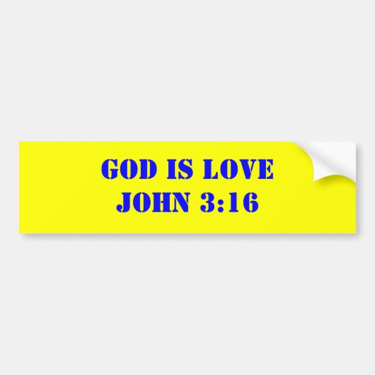 GOD IS LOVEJOHN 3:16 BUMPERSTICKER (Voorkant)