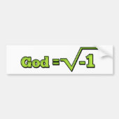 God is maginair bumpersticker (Voorkant)