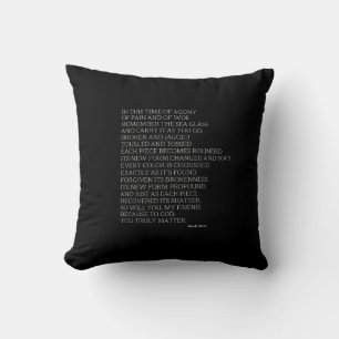 God Is Met Je Inspirerend Gedicht Zwarte Worpdekke Kussen