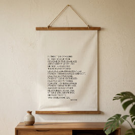 God Is Met Je Inspirerende Gedicht Tapijt Crème Hangend Wandkleed